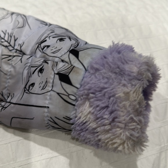 Disney Girls Puffer/Faux Fur Hooded Reversible Jacket. - Picture 14 of 14